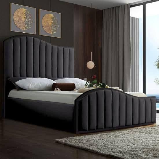 Wave Charcoal Bed