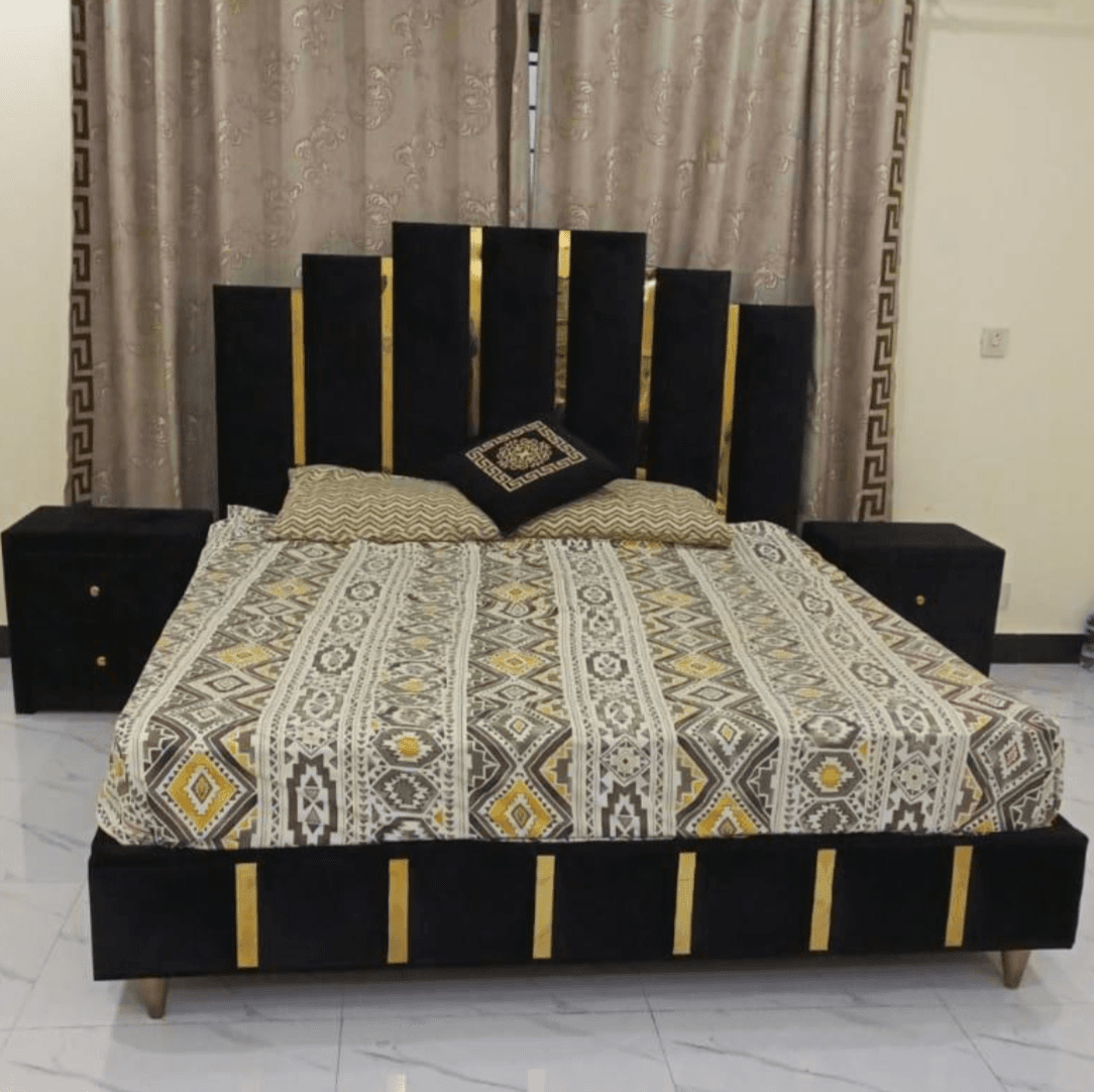 Regal Gold Stripe Bed